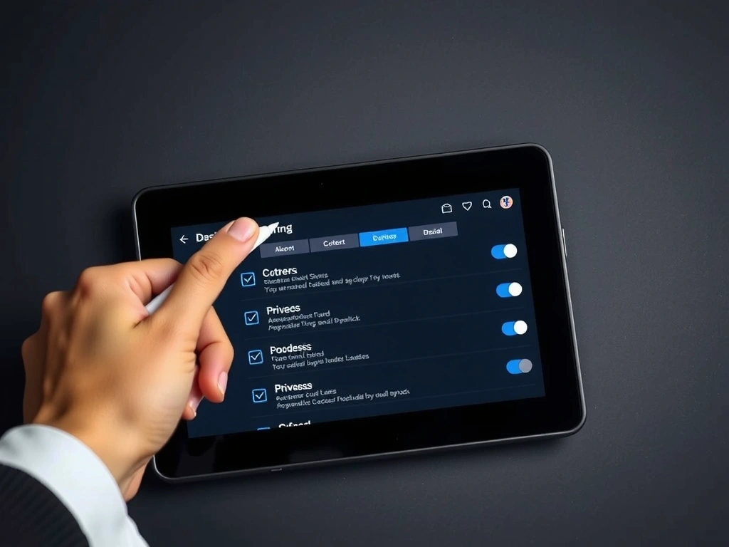 User in control of their data settings